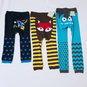 Bundle Doodle Pants Leggings - Rocketship, Monster and Fox
